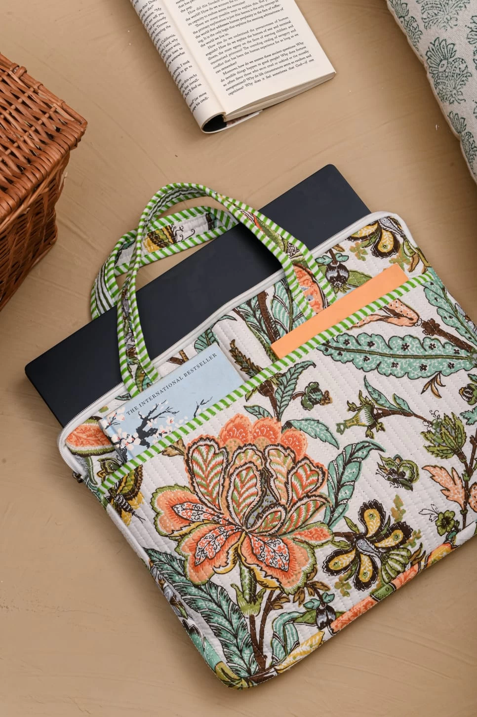 Floral Print Laptop Sleeve Bag