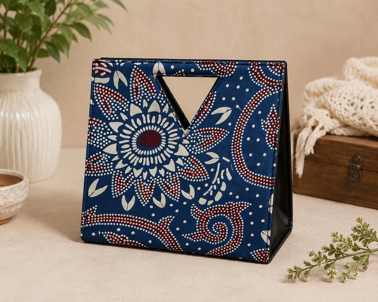 Blue Floral Kitkat Bag
