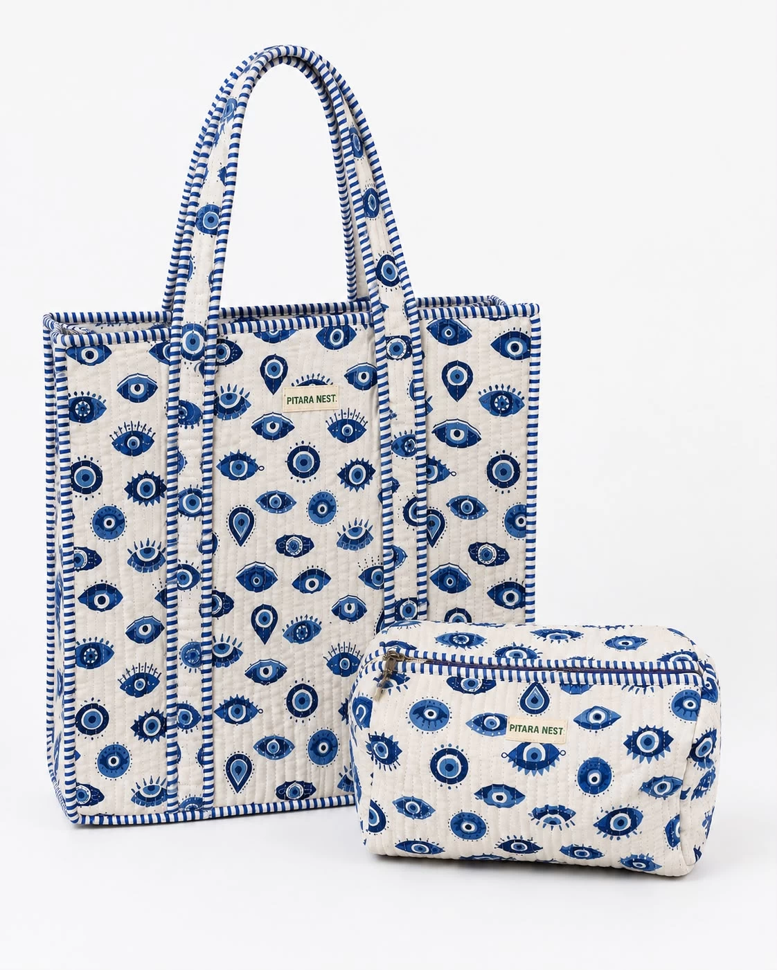 Tote Bag & Utility Pouch Set – Evil Eye Print