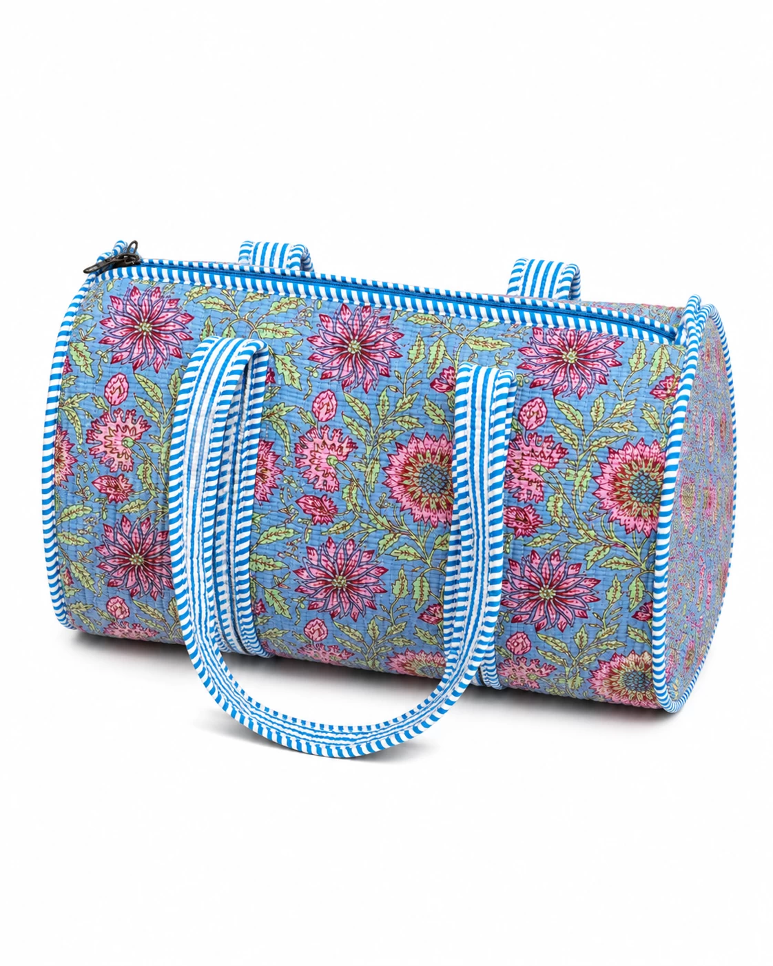 Floral Quilted Weekender Travel Bag